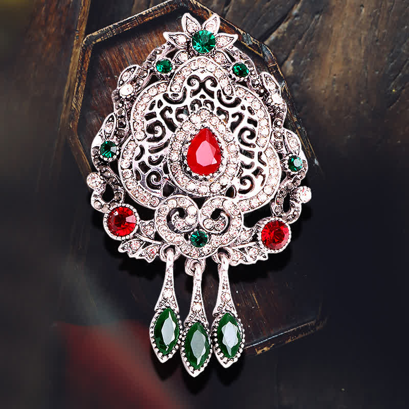 Spilla esotica da donna con goccia d'acqua in stile bohémien - Argento - image 6