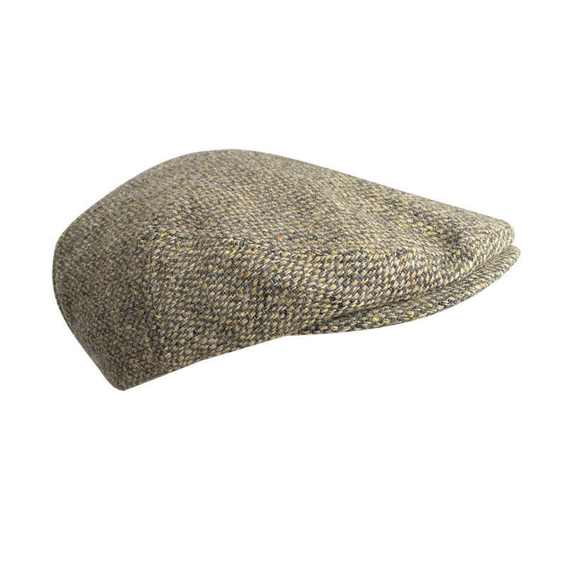 Berretto piatto in tweed a spina di pesce - image 3
