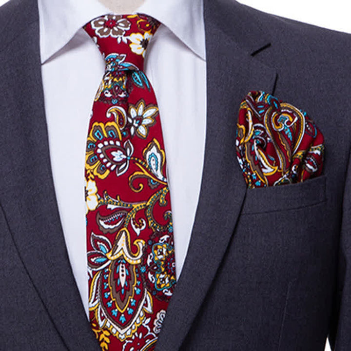 Set di 2 cravatte da uomo con motivo Paisley floreale - image 0