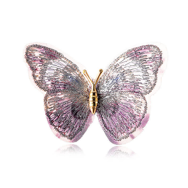 Spilla da donna con ricamo a farfalla da sogno - Viola - image 0