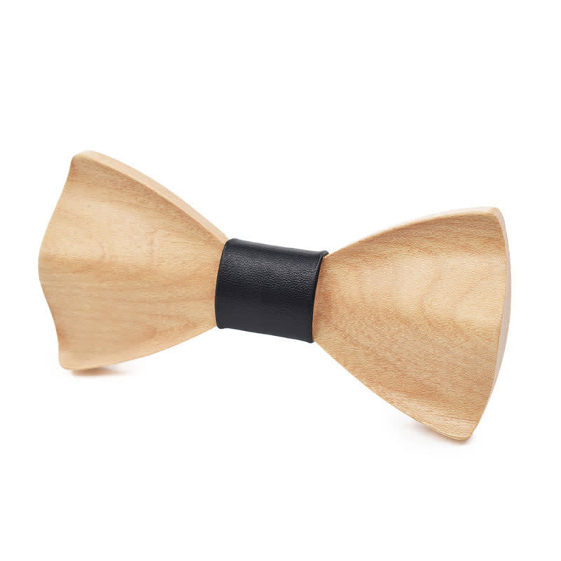 Papillon classico in legno d'acero da uomo - Bianco n. 1 - image 13