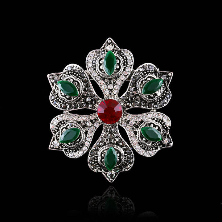 Spilla da donna in cristallo barocco da palazzo - Loto verde - image 9