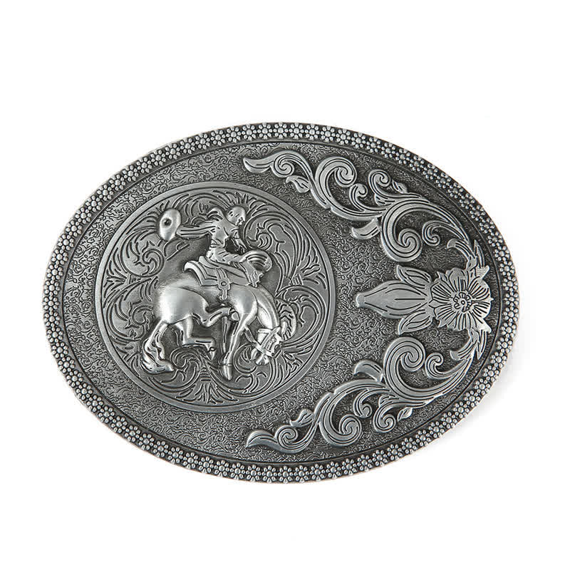 Cintura in pelle con fibbia per equitazione fuoristrada fai da te da uomo - image 1