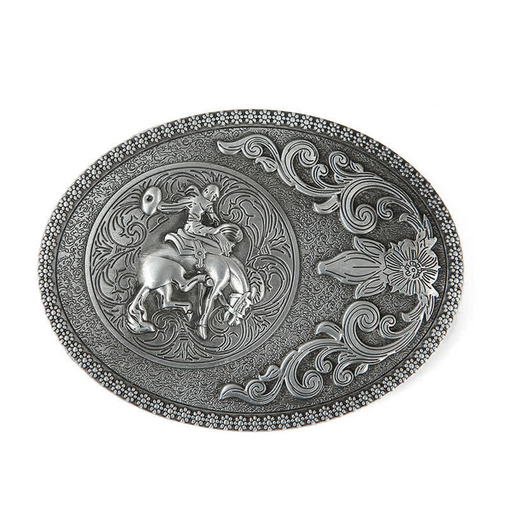 Cintura in pelle con fibbia per equitazione fuoristrada fai da te da uomo - image 1