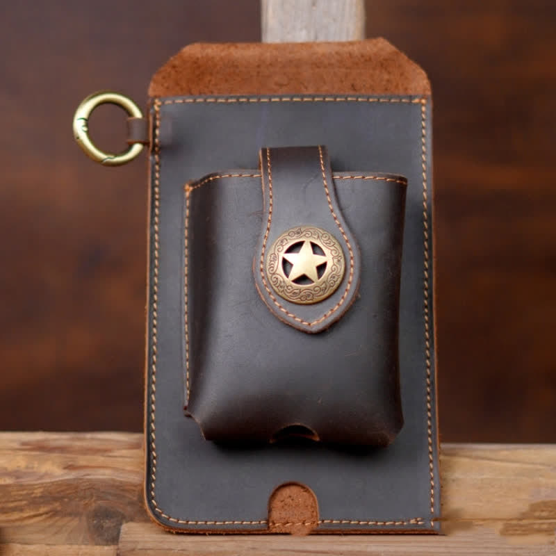 Borsa a tracolla in pelle con ventosa magnetica a forma di stella per telefono - image 8