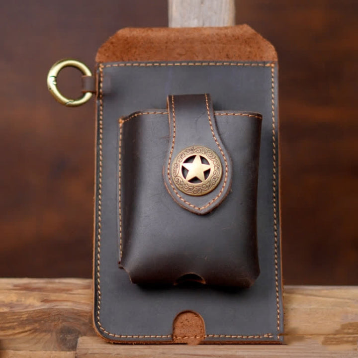 Borsa a tracolla in pelle con ventosa magnetica a forma di stella per telefono - image 8