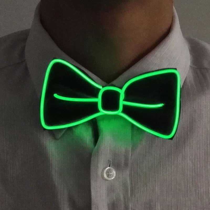 Papillon luminoso a LED da uomo - Verde - image 14