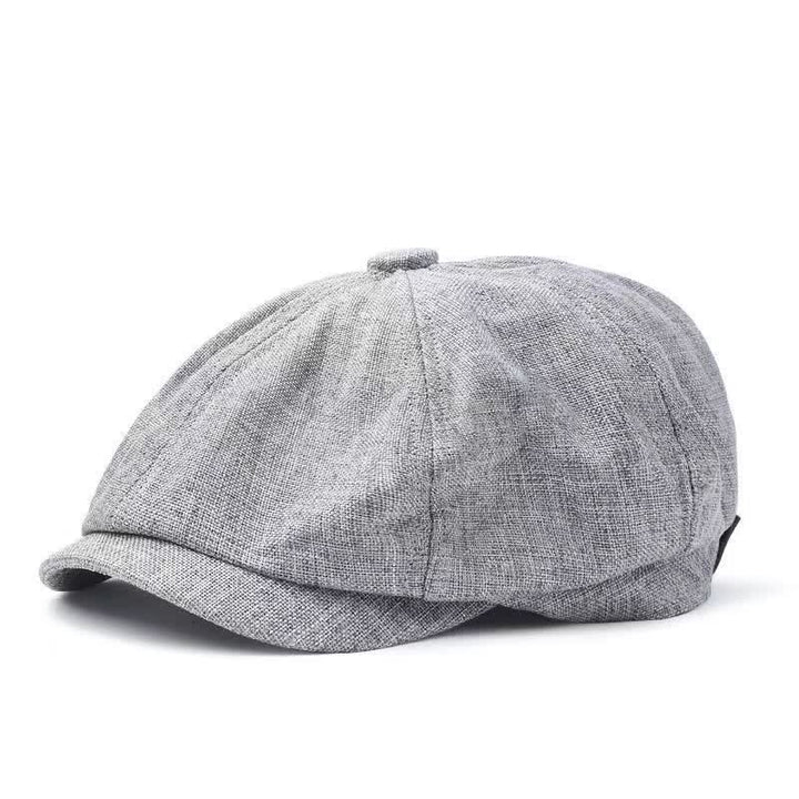 Berretto ottagonale in lino traspirante casual - Grigio - Regolabile (circa 21 5/8"-23 5/8") - image 2